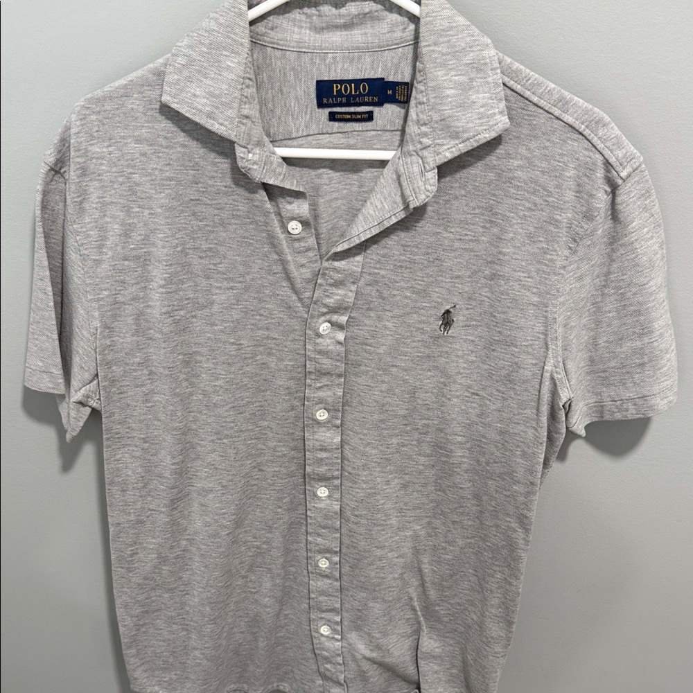 Polo by Ralph Lauren Light Gray Men's Button Up Shirt
